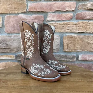 Anaid Brown/White Design Girl Boots