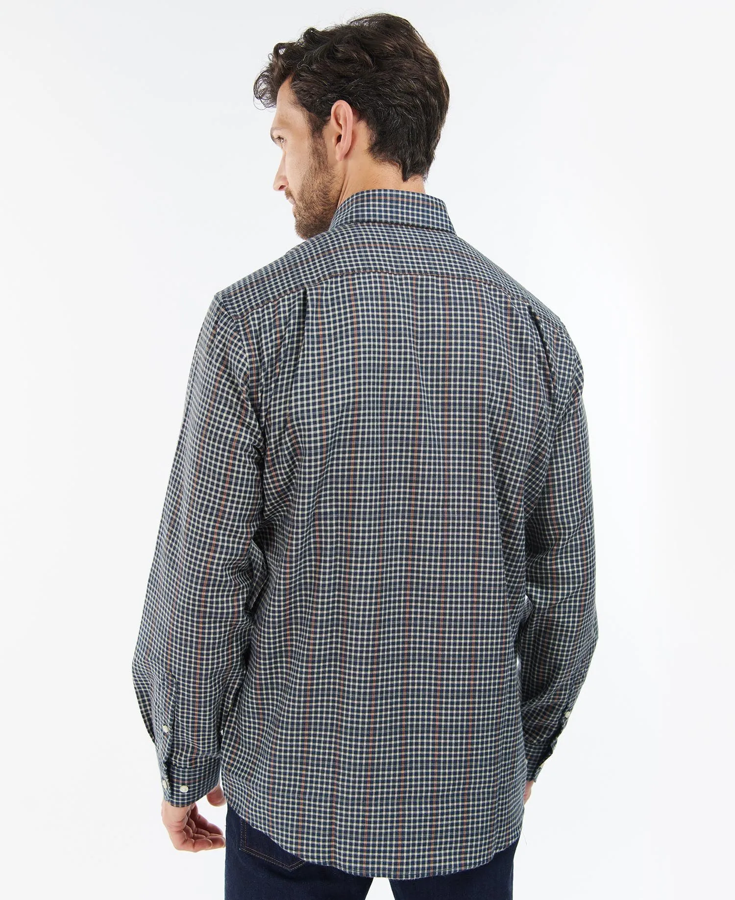 BARBOUR HENDERSON THERMO WEAVE SHIRT - NAVY