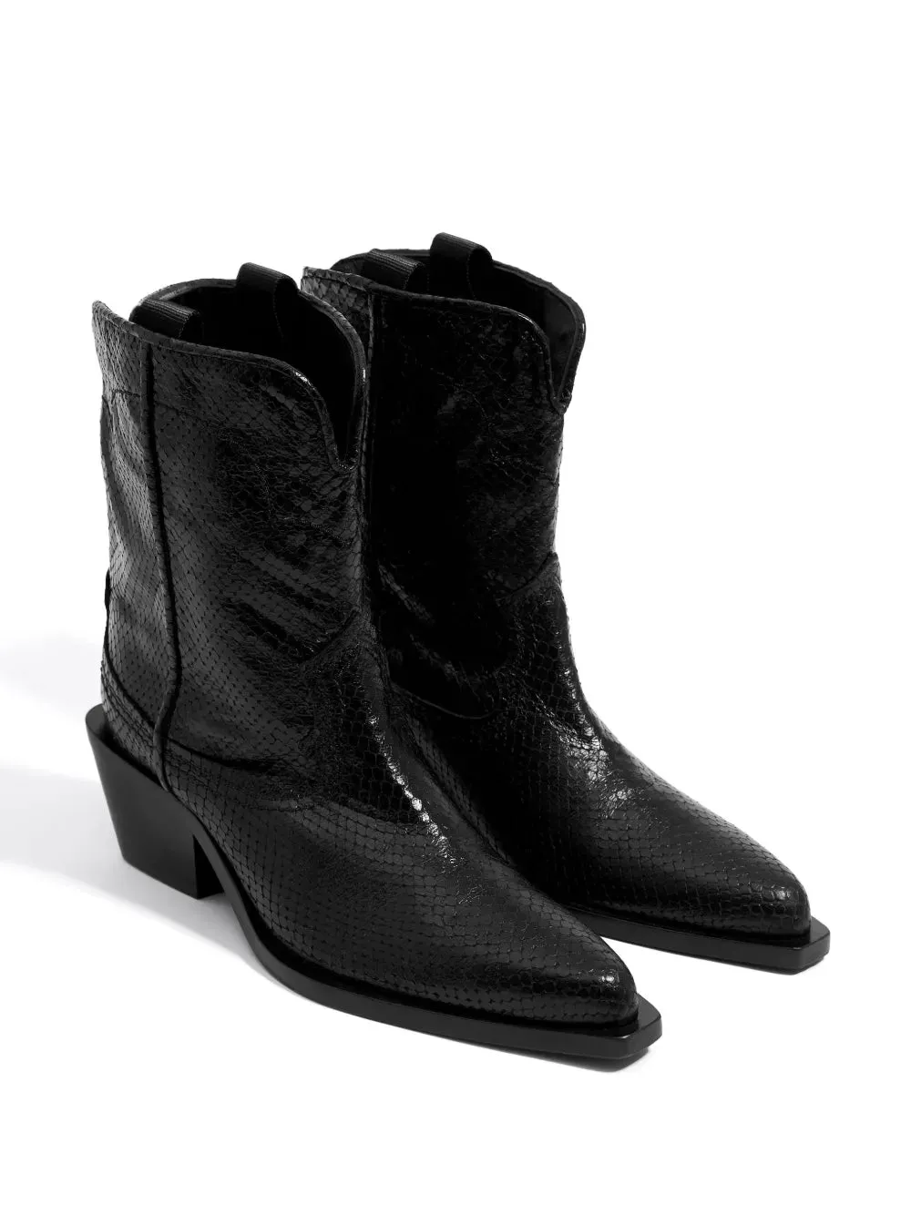 Bimba y Lola snakeskin cowboy boots