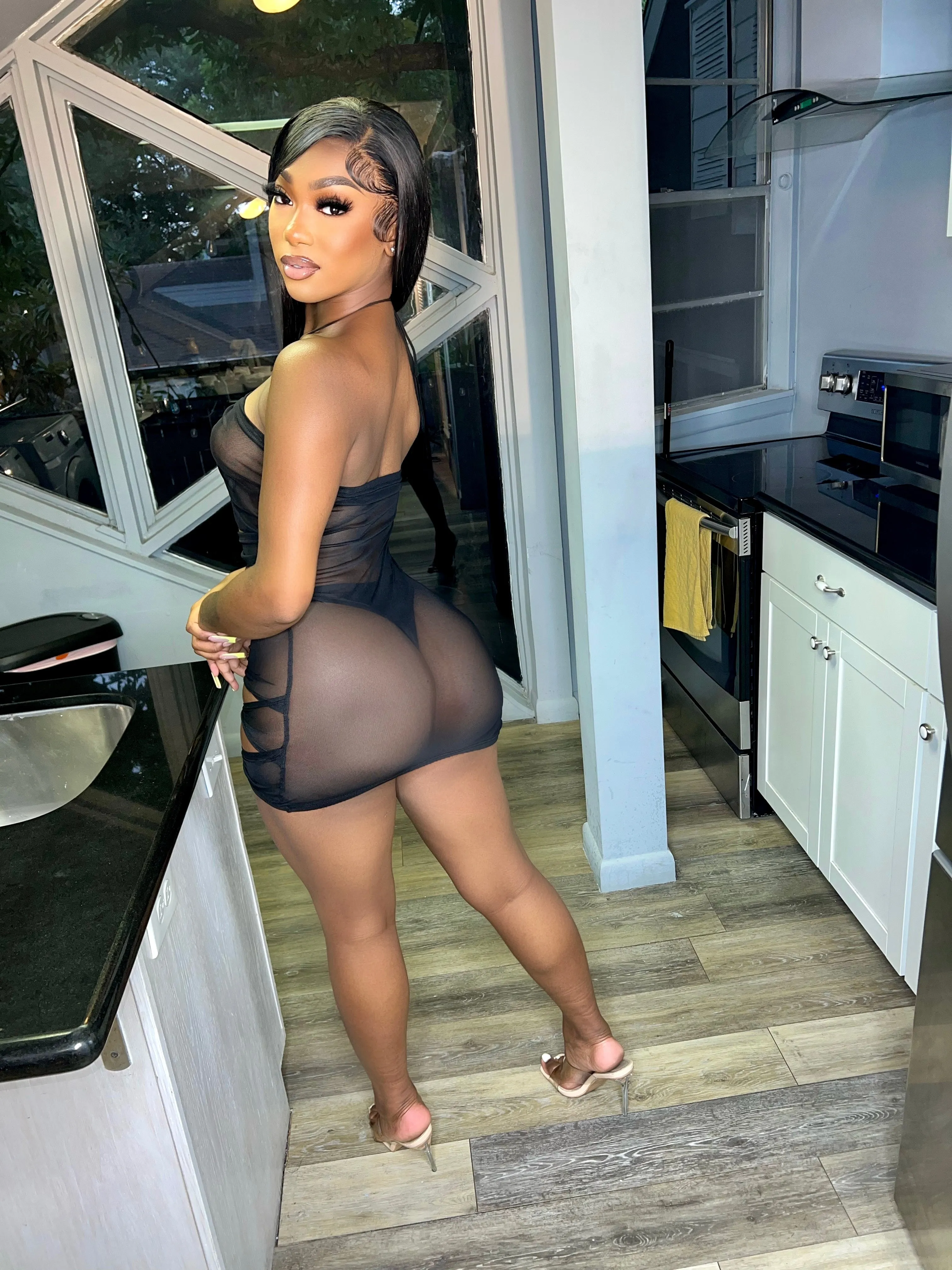 Black lash dress