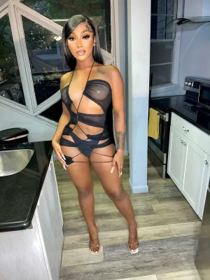 Black lash dress