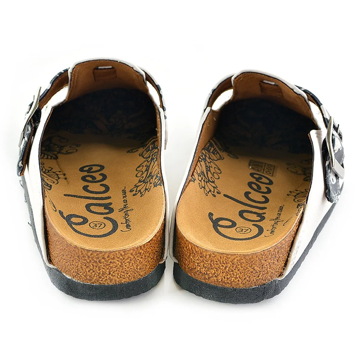 Black Paw and Cute Naughty Animals Patterned Clogs - WCAL342
