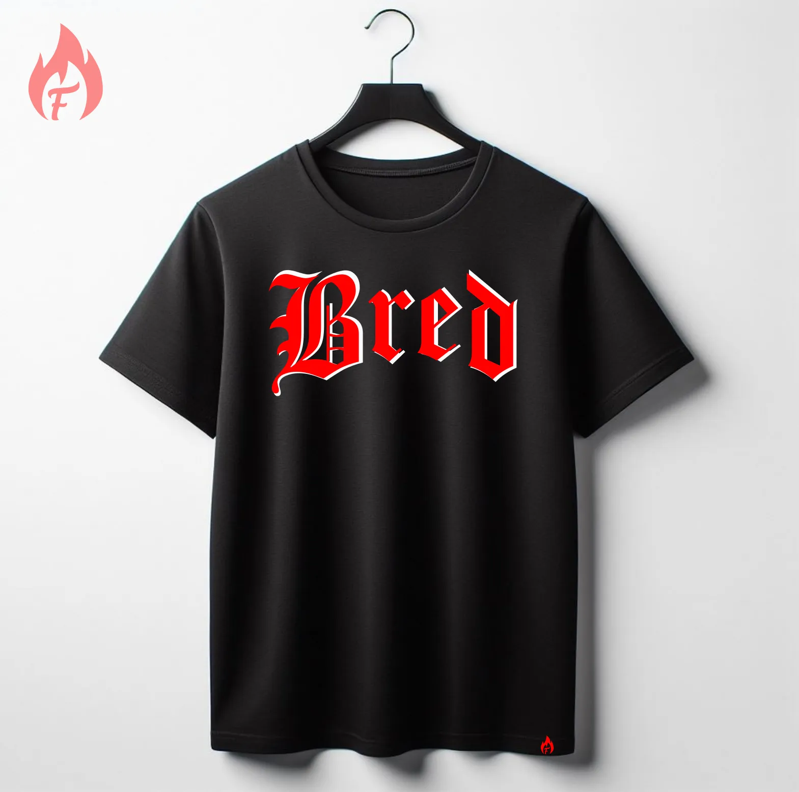 Black "Bred" T-Shirt To Match Air Jordan 4 Bred Re-Imagined Men's Streetwear Tees