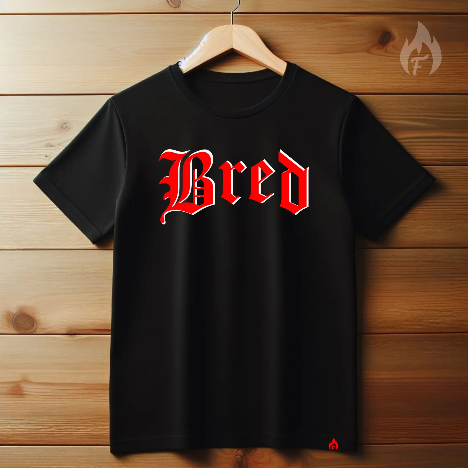 Black "Bred" T-Shirt To Match Air Jordan 4 Bred Re-Imagined Men's Streetwear Tees