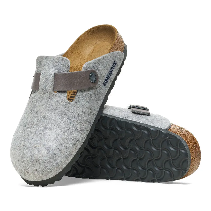 Boston - Light gray felt leather||Boston - Feutre et cuir gris pâle