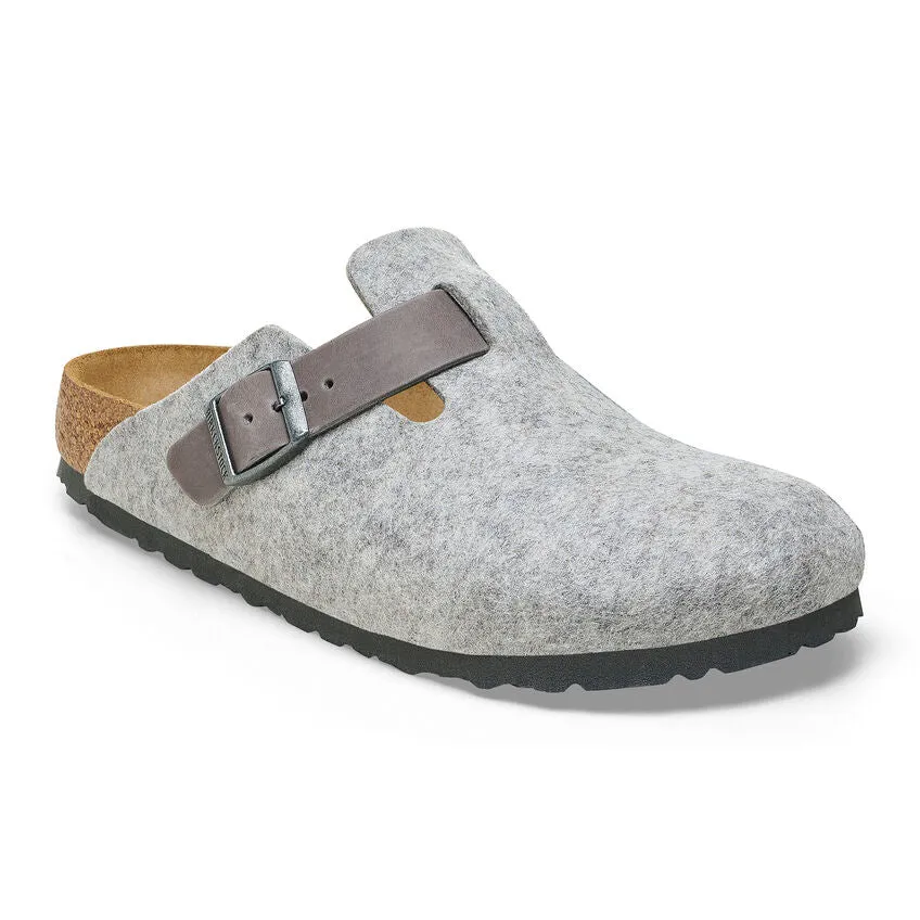 Boston - Light gray felt leather||Boston - Feutre et cuir gris pâle