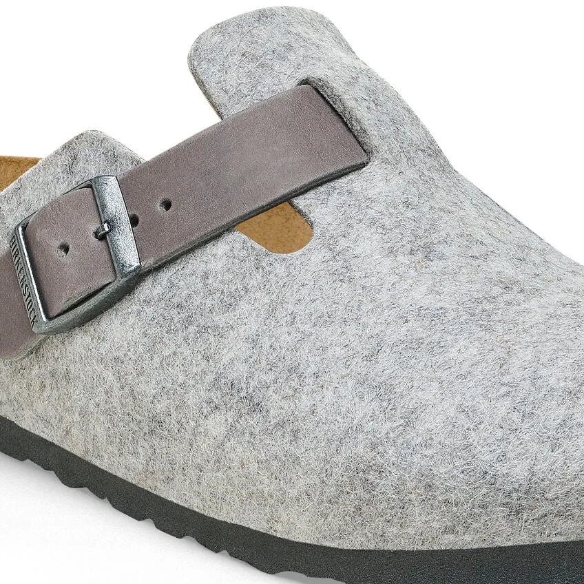 Boston - Light gray felt leather||Boston - Feutre et cuir gris pâle
