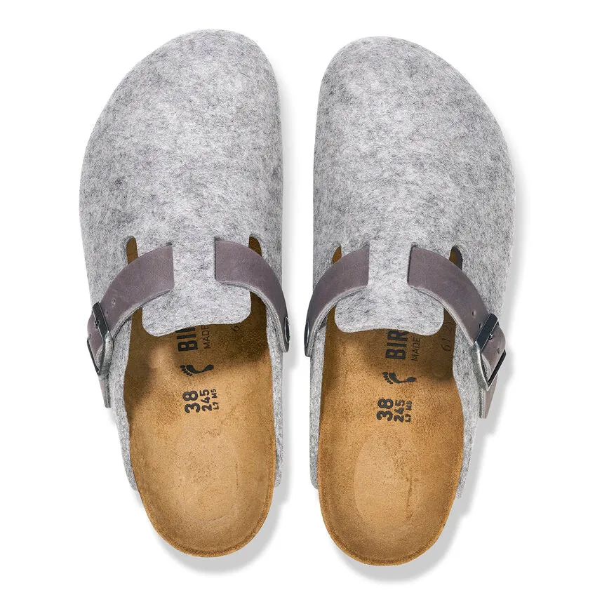 Boston - Light gray felt leather||Boston - Feutre et cuir gris pâle