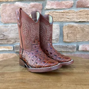 Boy’s Cogñac Crocodile Print Boots