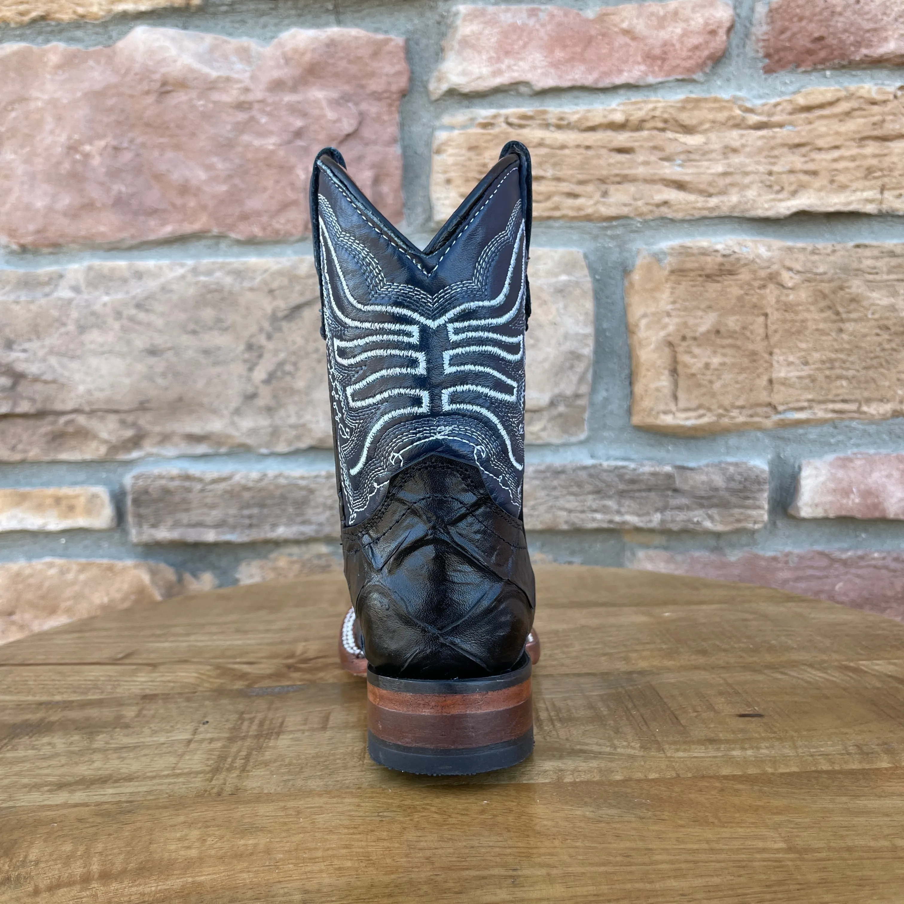 Boy’s Tanner Mark Black Fish Print Boots