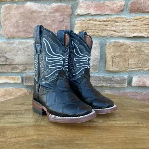 Boy’s Tanner Mark Black Fish Print Boots