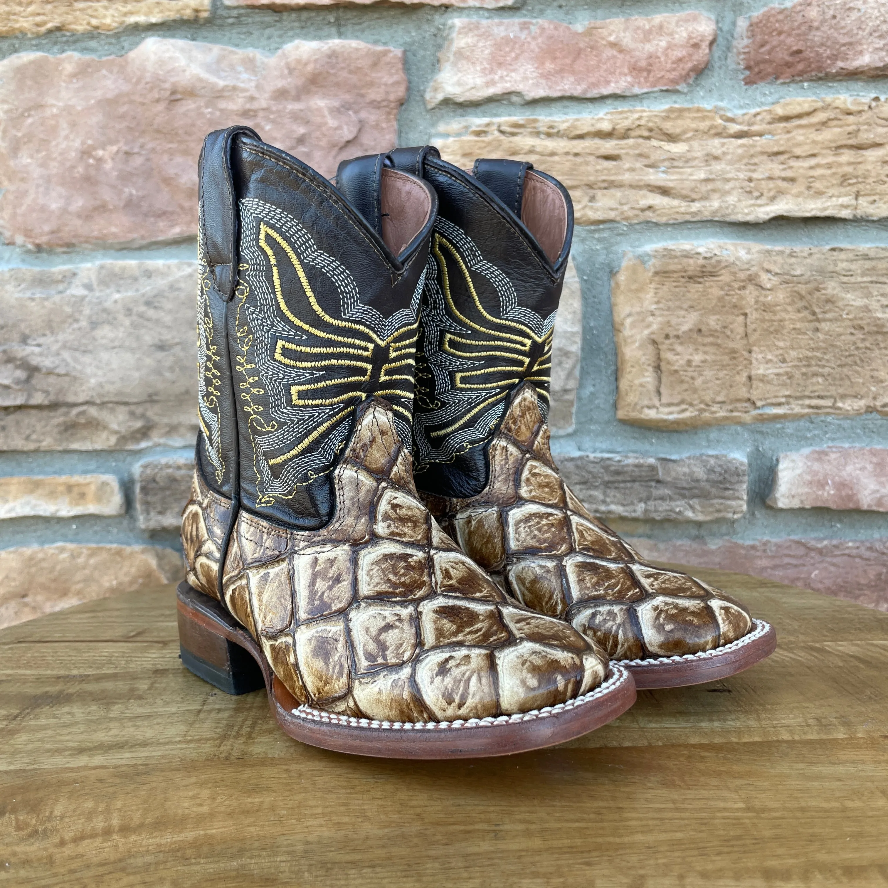 Boy’s Tanner Mark Orynx Fish Print Boots