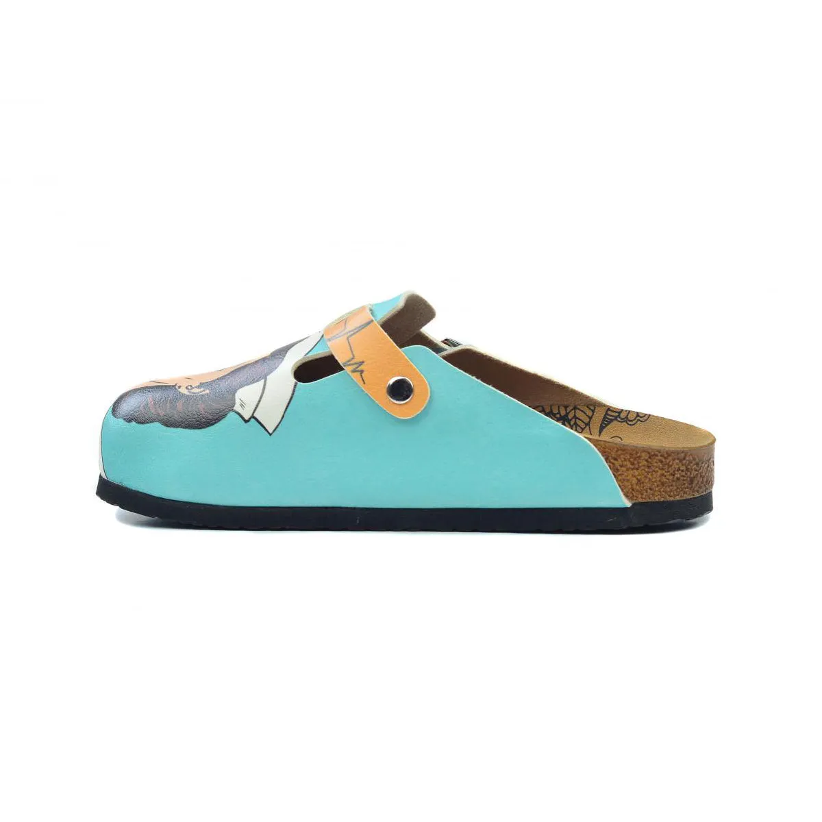 Calceo - Blue & White Nurse Clogs (WCAL3442)