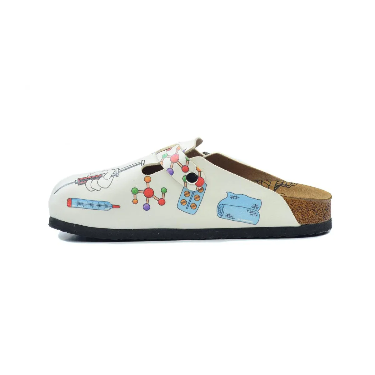 Calceo - White & Red Heart Doctor Clogs (WCAL3443)