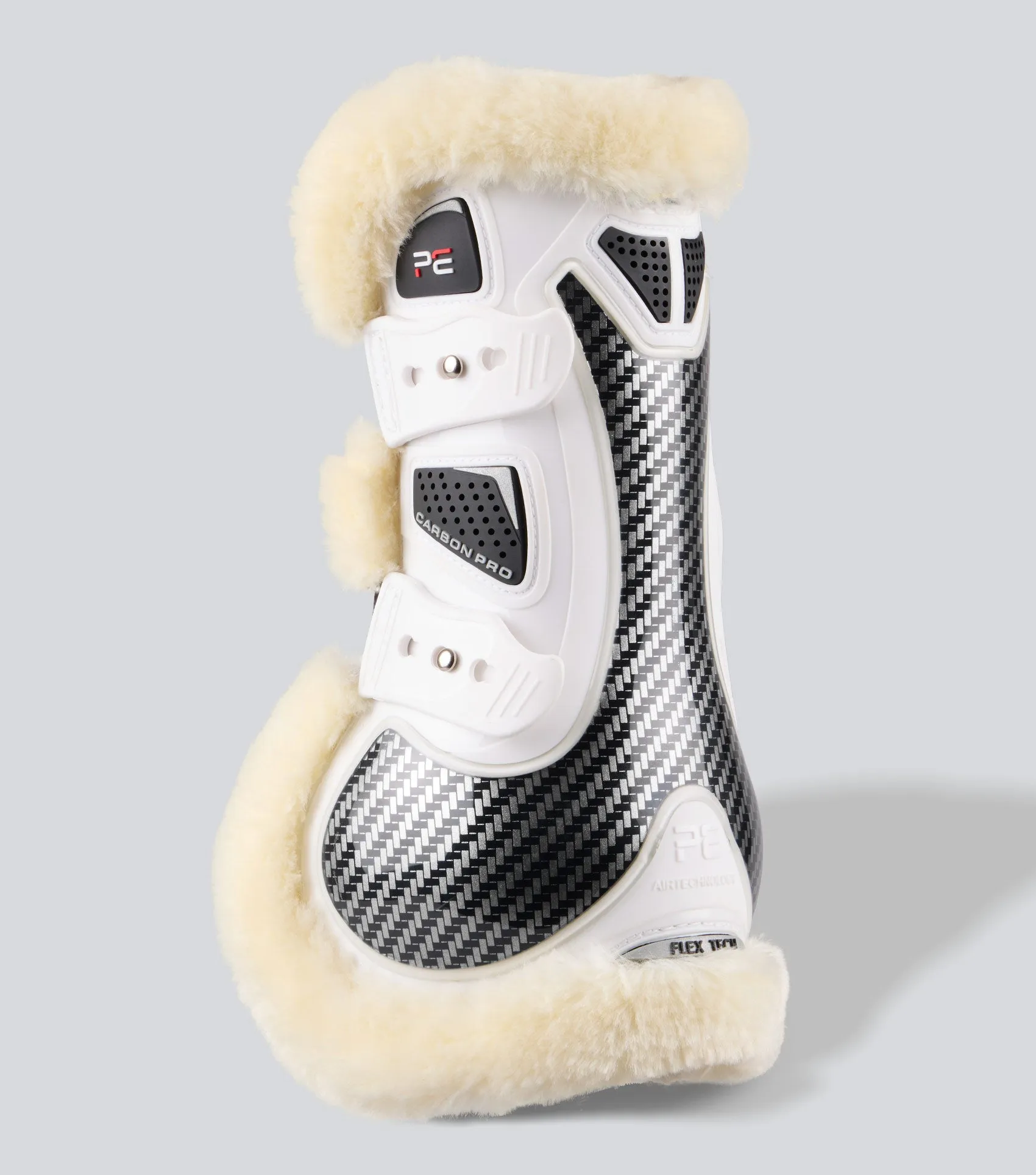 Carbon Pro Techno Wool Tendon Boots White