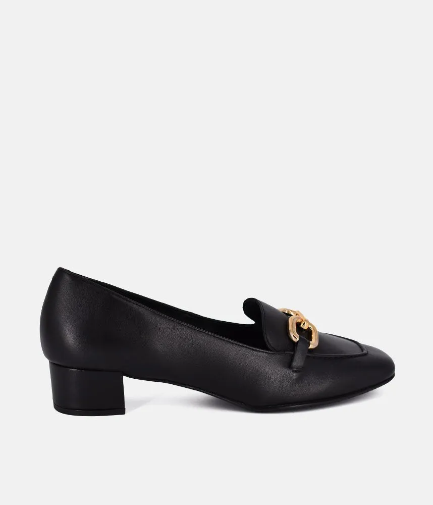 Cinderella Shoes Black Leather Luxe Loafers