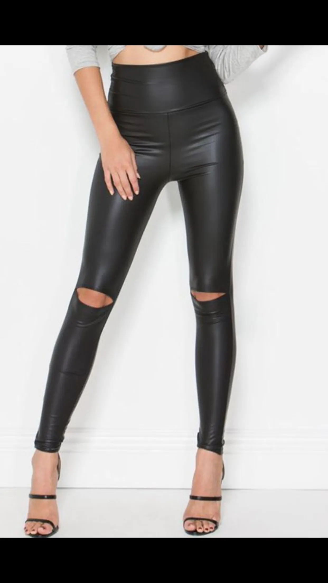 City nights leatherette leggings