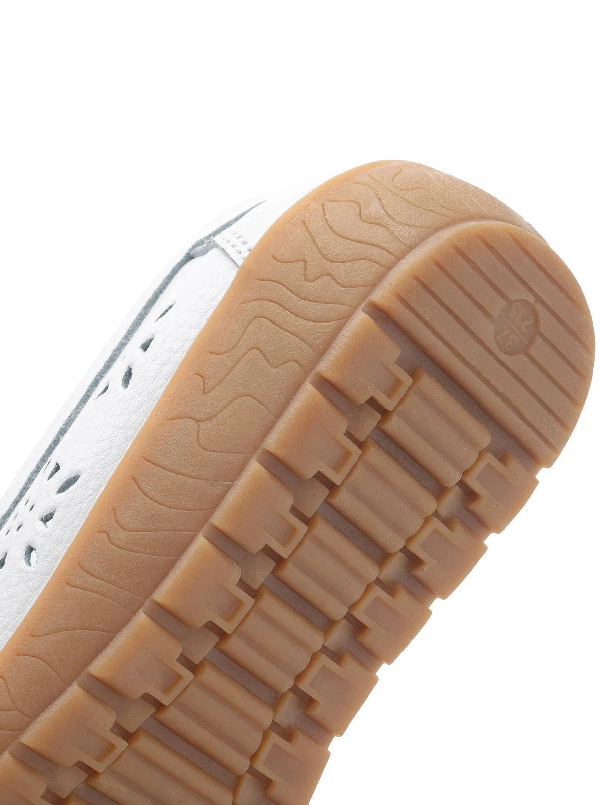 Cowhide Hollow Casual Flat Shoes