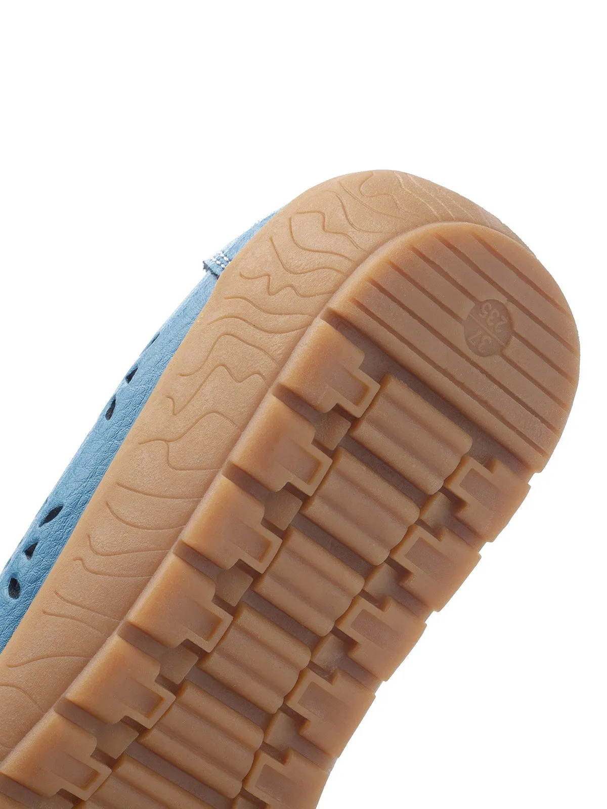 Cowhide Hollow Casual Flat Shoes