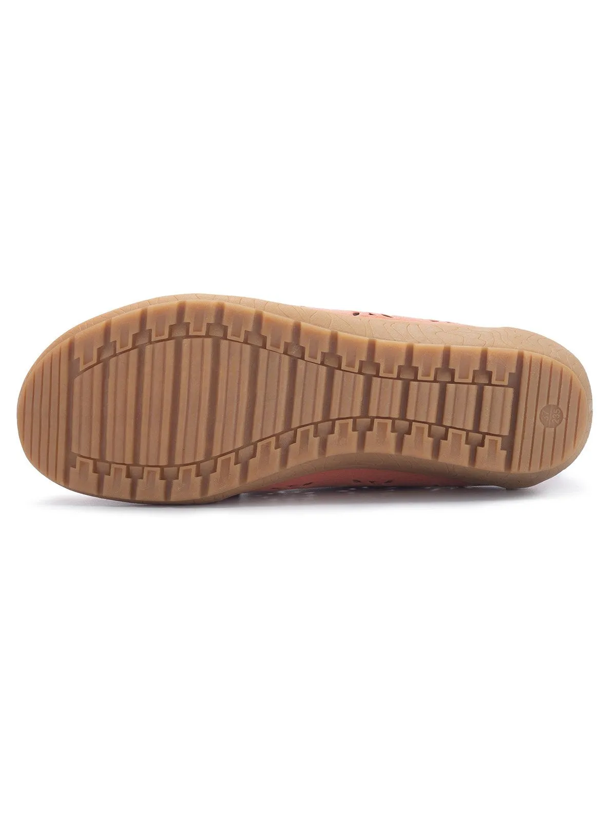 Cowhide Hollow Casual Flat Shoes