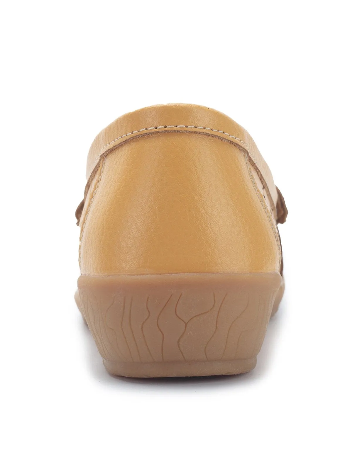 Cowhide Hollow Casual Flat Shoes