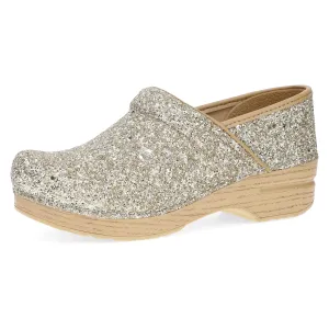 Dansko Professional Slip-On Clogs for Women - Rocker Sole and Arch Support for Comfort - Ideal for Long Standing Professional - Food Service, Healthcare Professional Red Glitter 9.5-10 M US