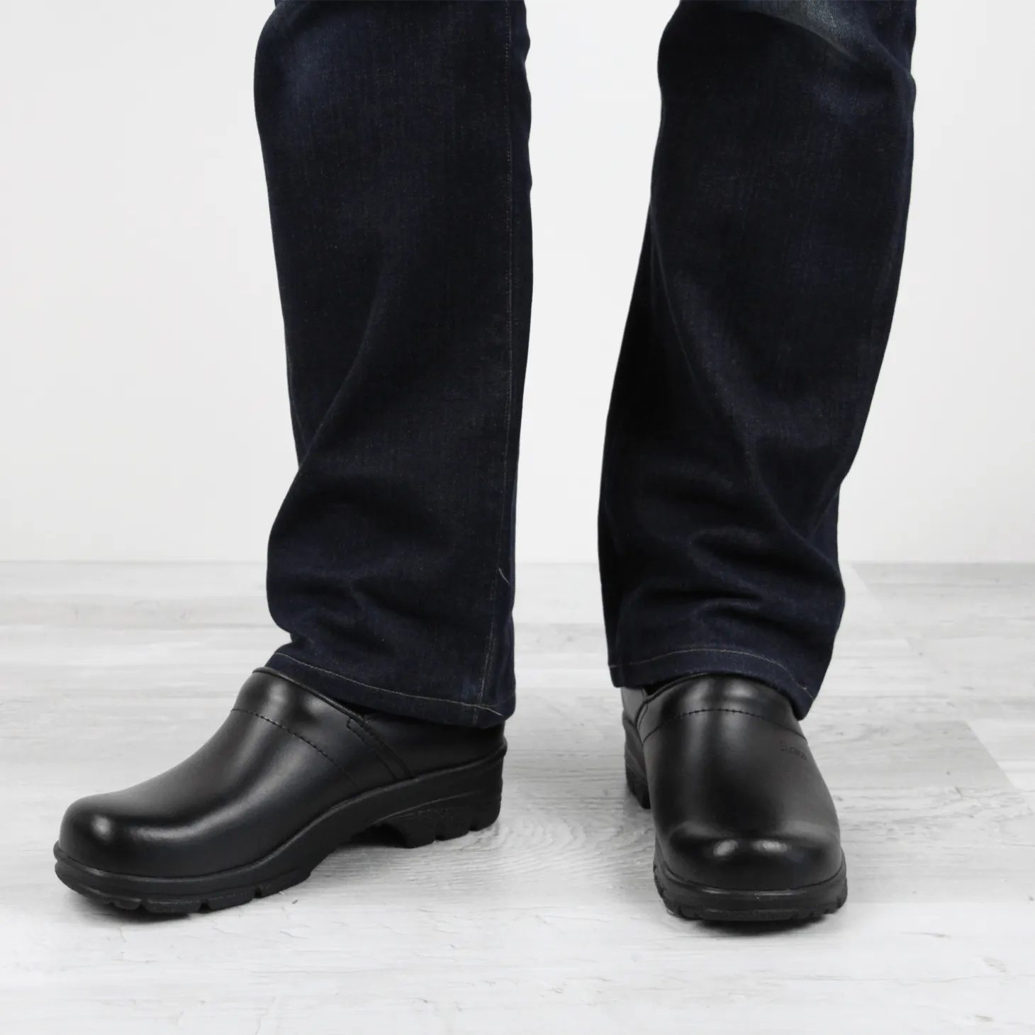 David PU Men's Safety Clog in Black