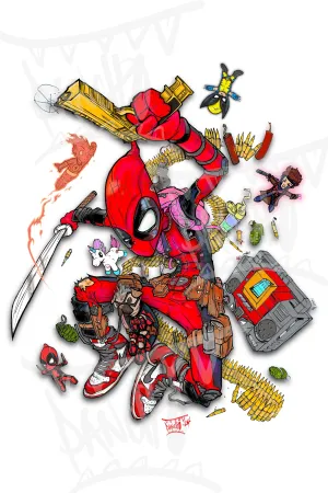Deadpool 2.0 with Best Friends Print
