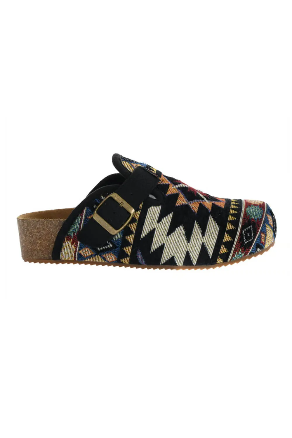 Dirty Laundry Magnolias Printed Platform Clogs for Women in Black Multi | MAGNOLIAS-BLACK MULTI