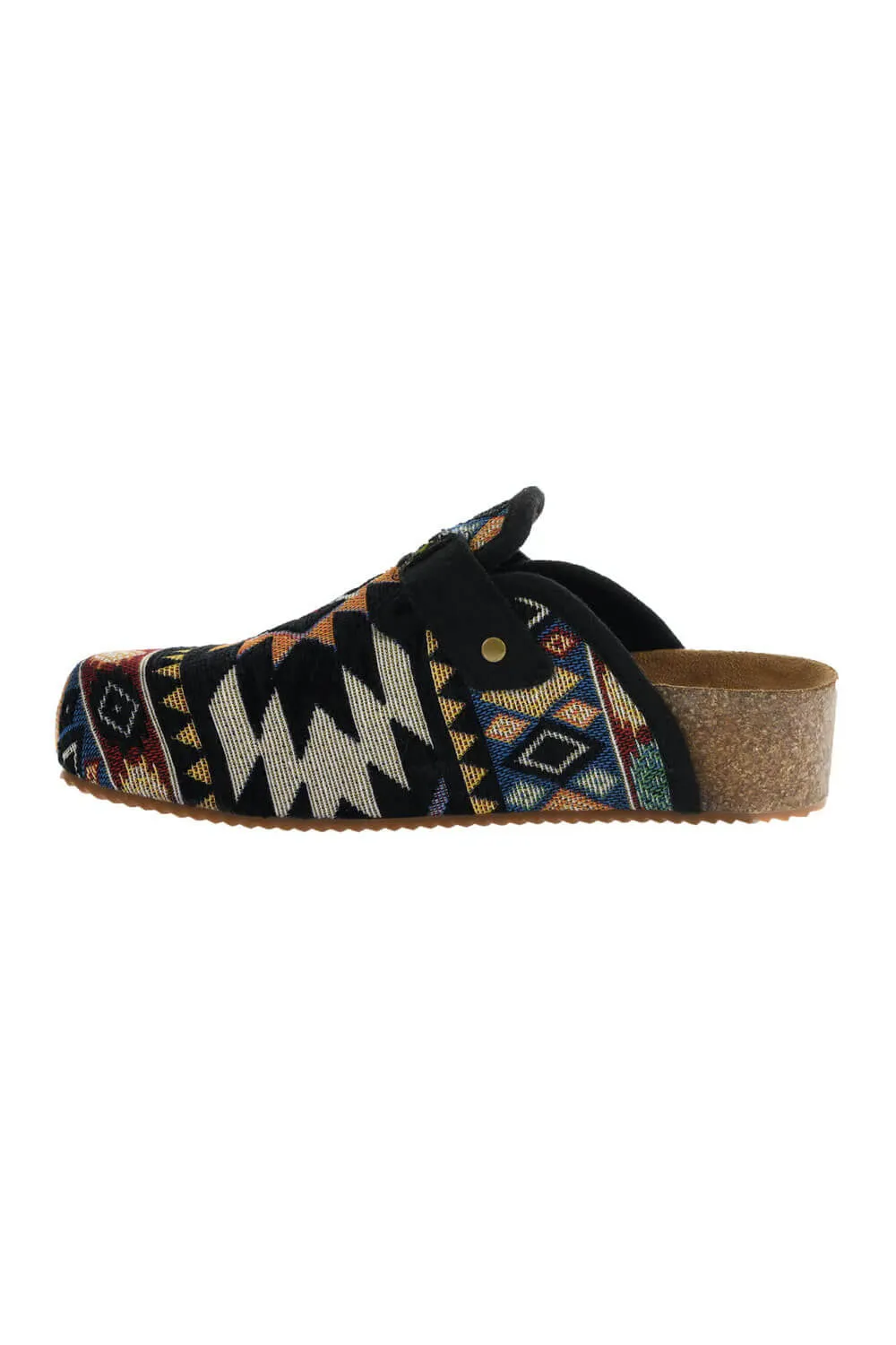 Dirty Laundry Magnolias Printed Platform Clogs for Women in Black Multi | MAGNOLIAS-BLACK MULTI