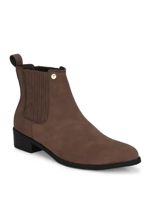 El Paso Women Faux Leather Casual Chelsea Boots
