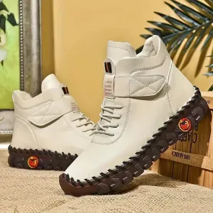 Elias Beige Hiking Boots