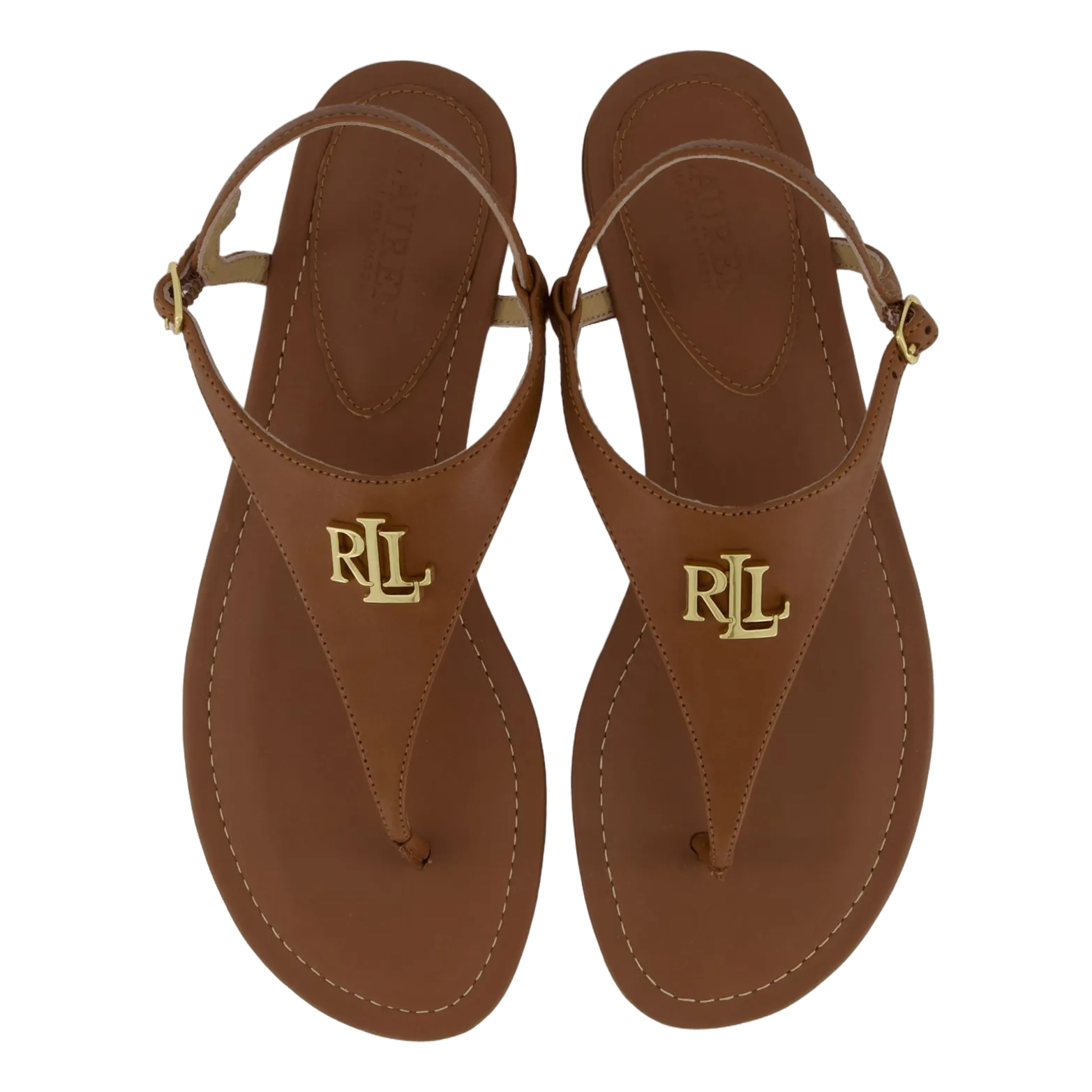 Ellington Burnished Leather Sandal Deep Saddle Tan
