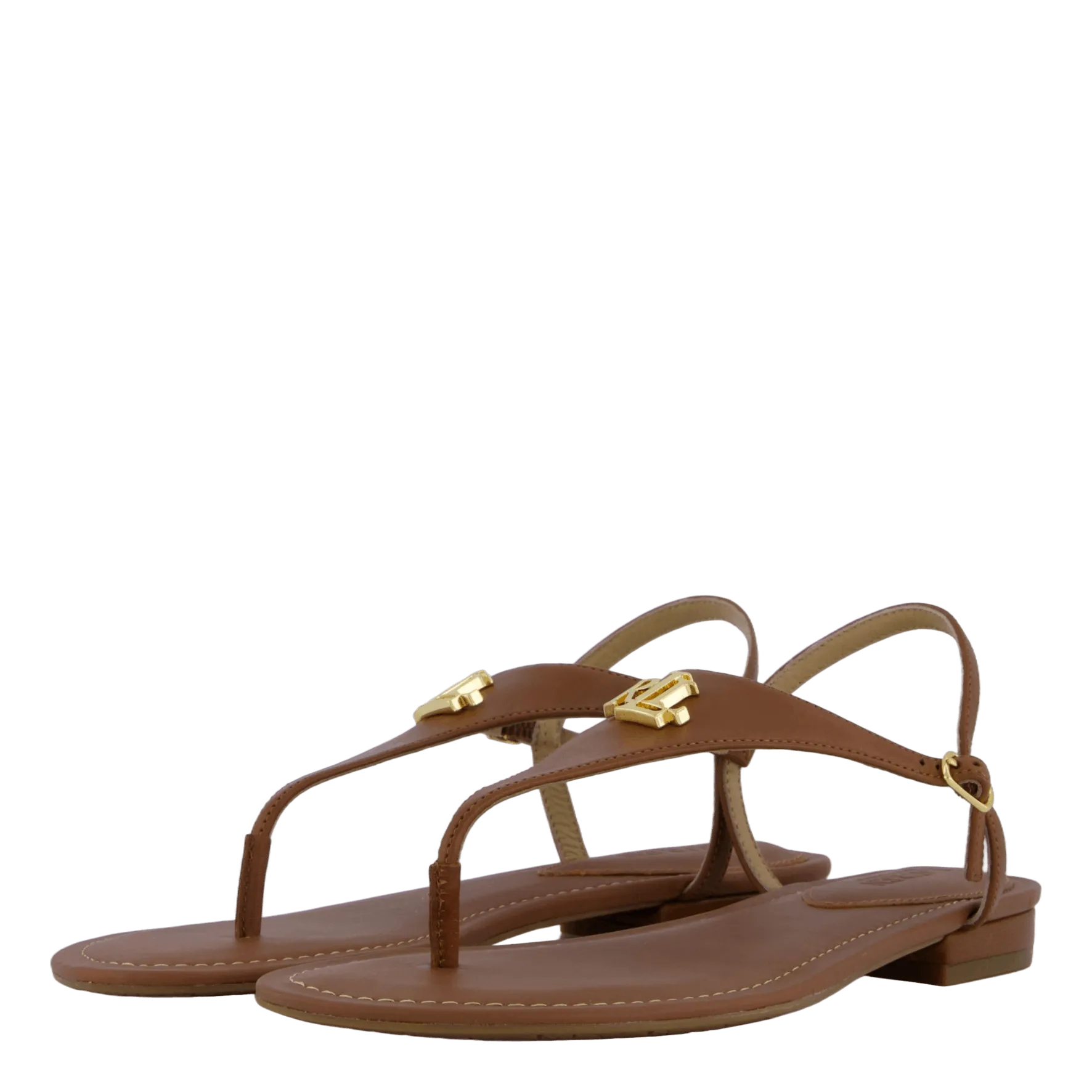 Ellington Burnished Leather Sandal Deep Saddle Tan