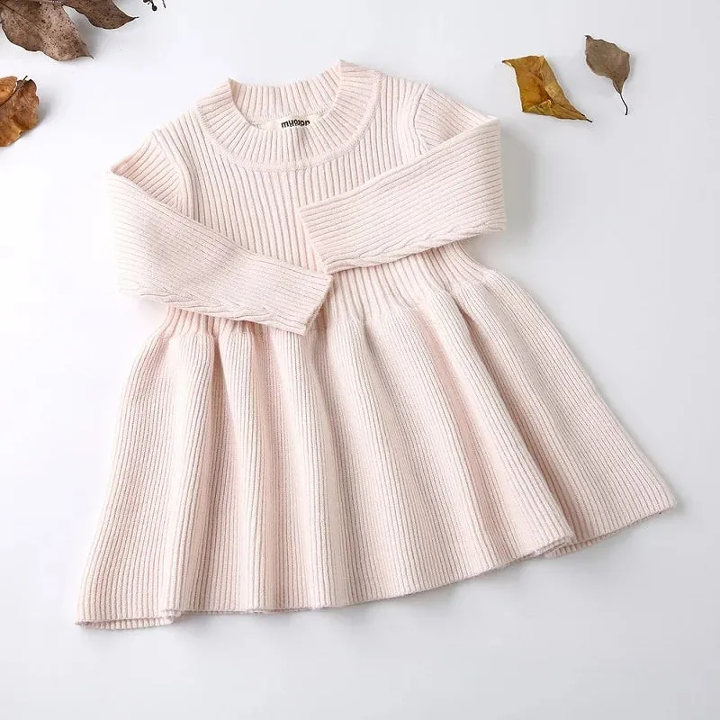 Ensley Knitted Dress Sweet Ivory