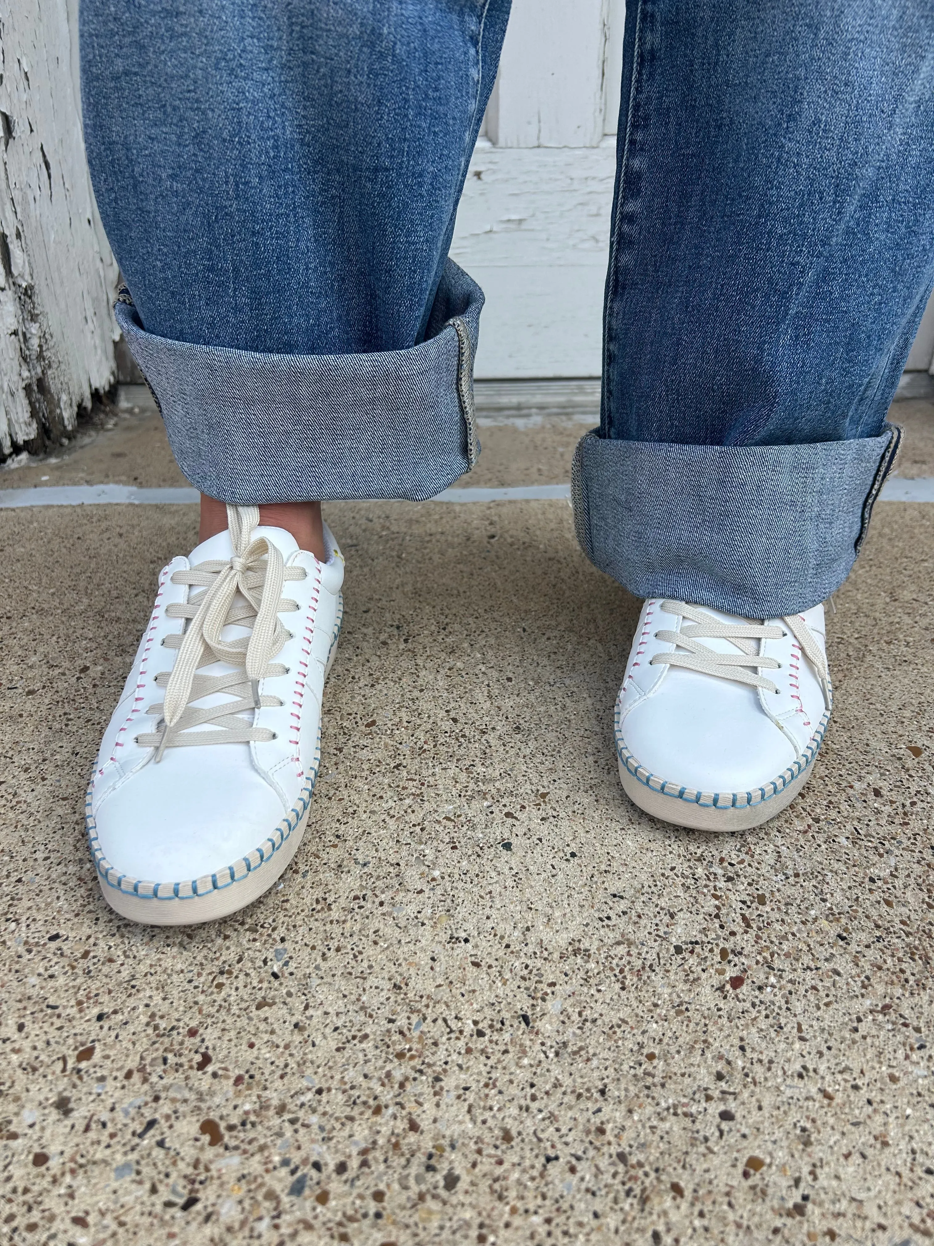 Friend Zone Sneakers: White Multi