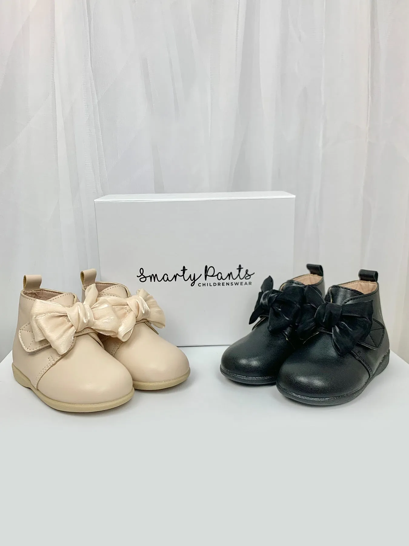 Girls ‘Layla’ Ankle Boots with Bow - 2 Colours
