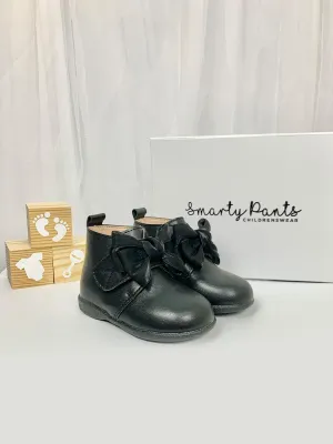 Girls ‘Layla’ Ankle Boots with Bow - 2 Colours