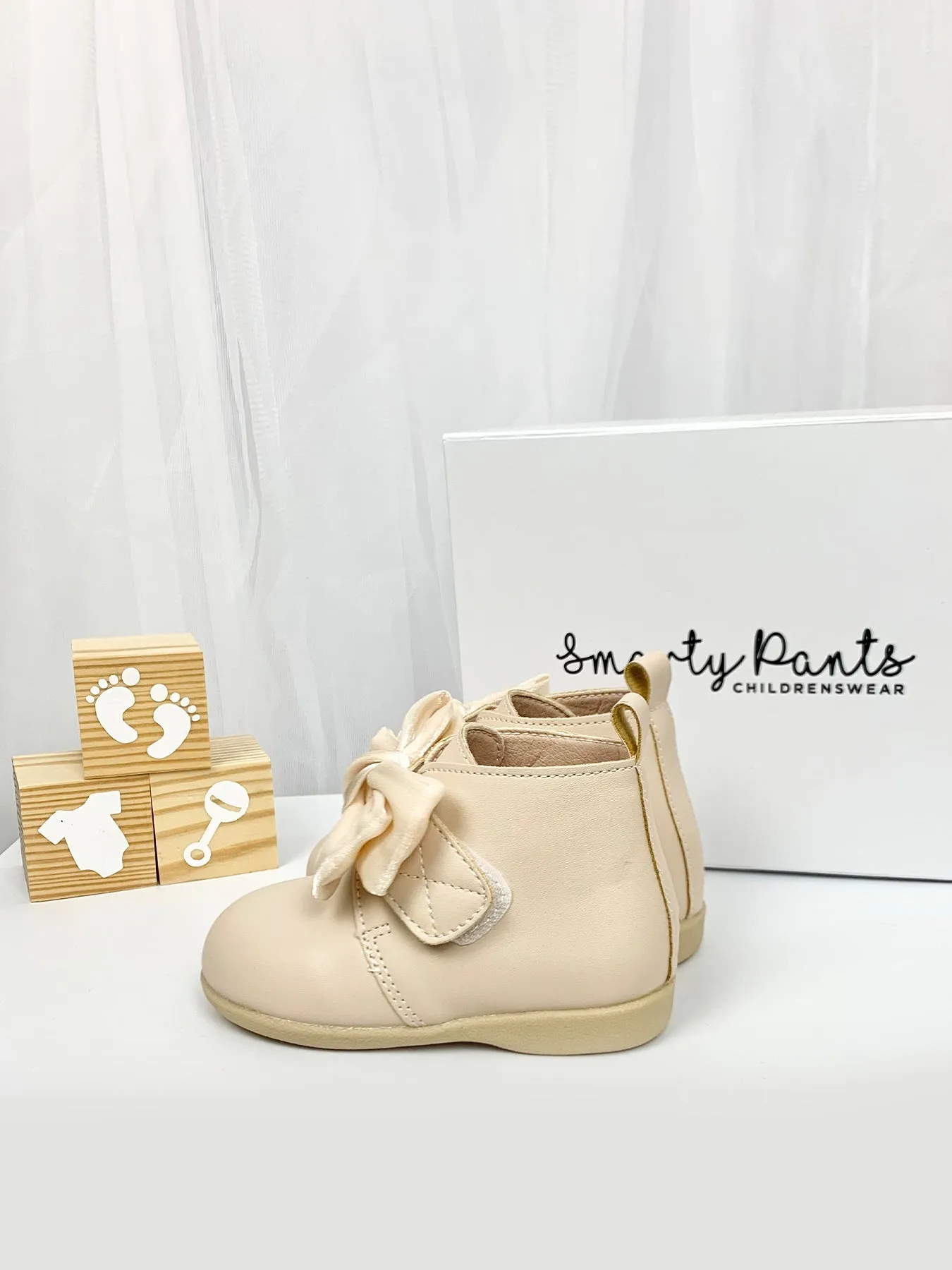 Girls ‘Layla’ Ankle Boots with Bow - 2 Colours