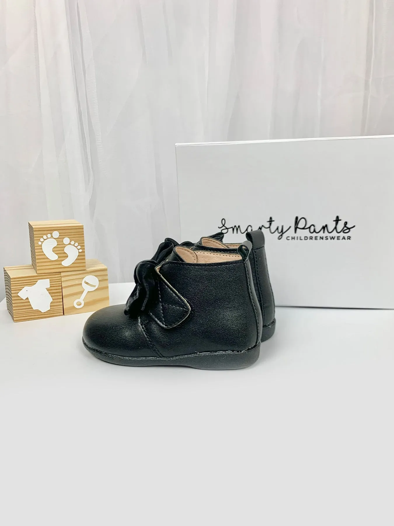 Girls ‘Layla’ Ankle Boots with Bow - 2 Colours