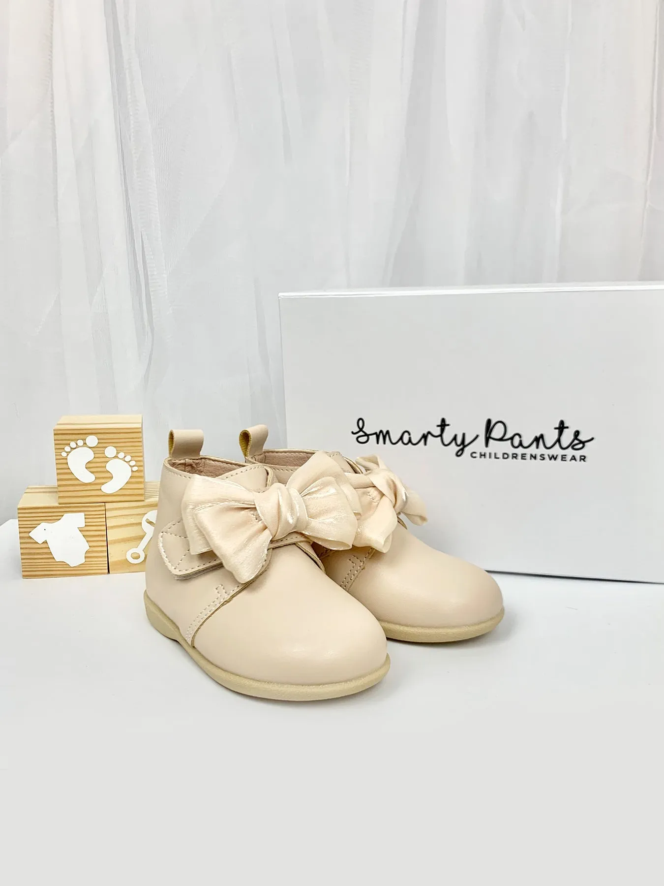Girls ‘Layla’ Ankle Boots with Bow - 2 Colours