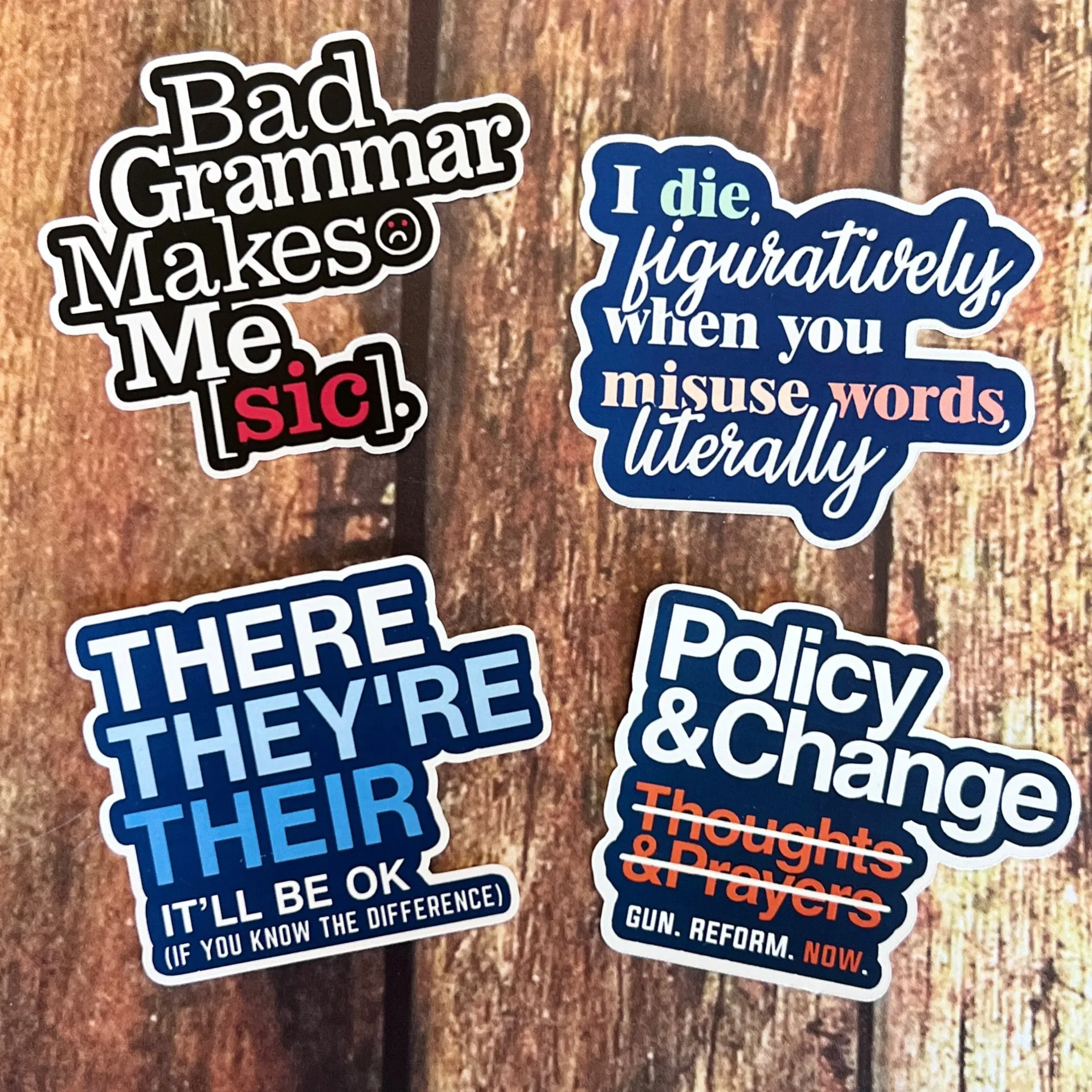 Grammar Stickers - Literally