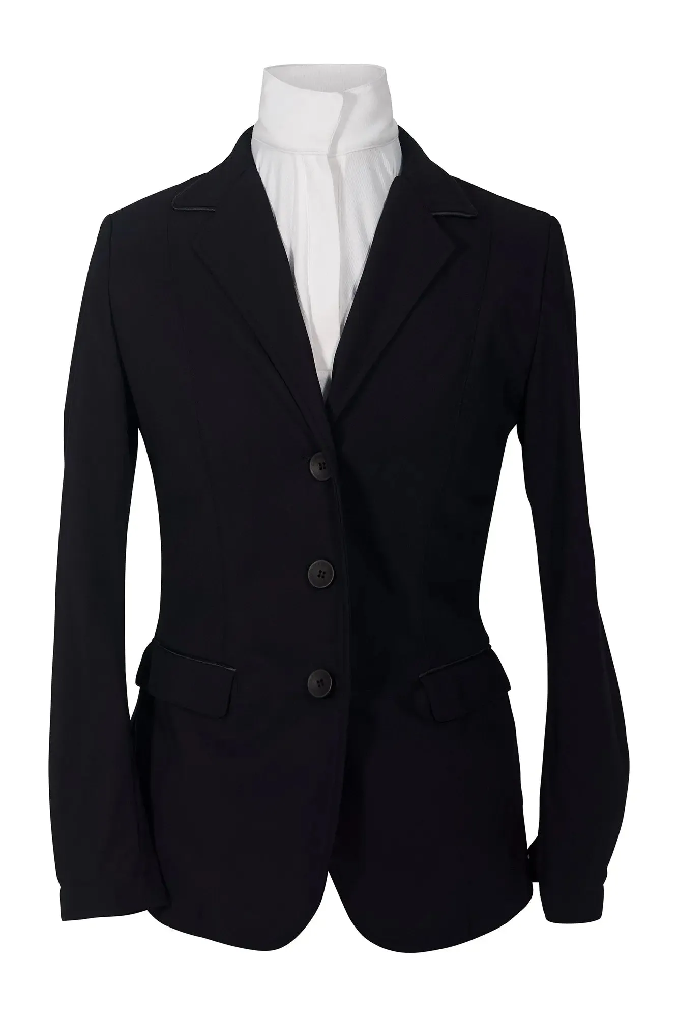 Grand Prix Saltare Dolce 3 Button Riding Show Jacket, Black