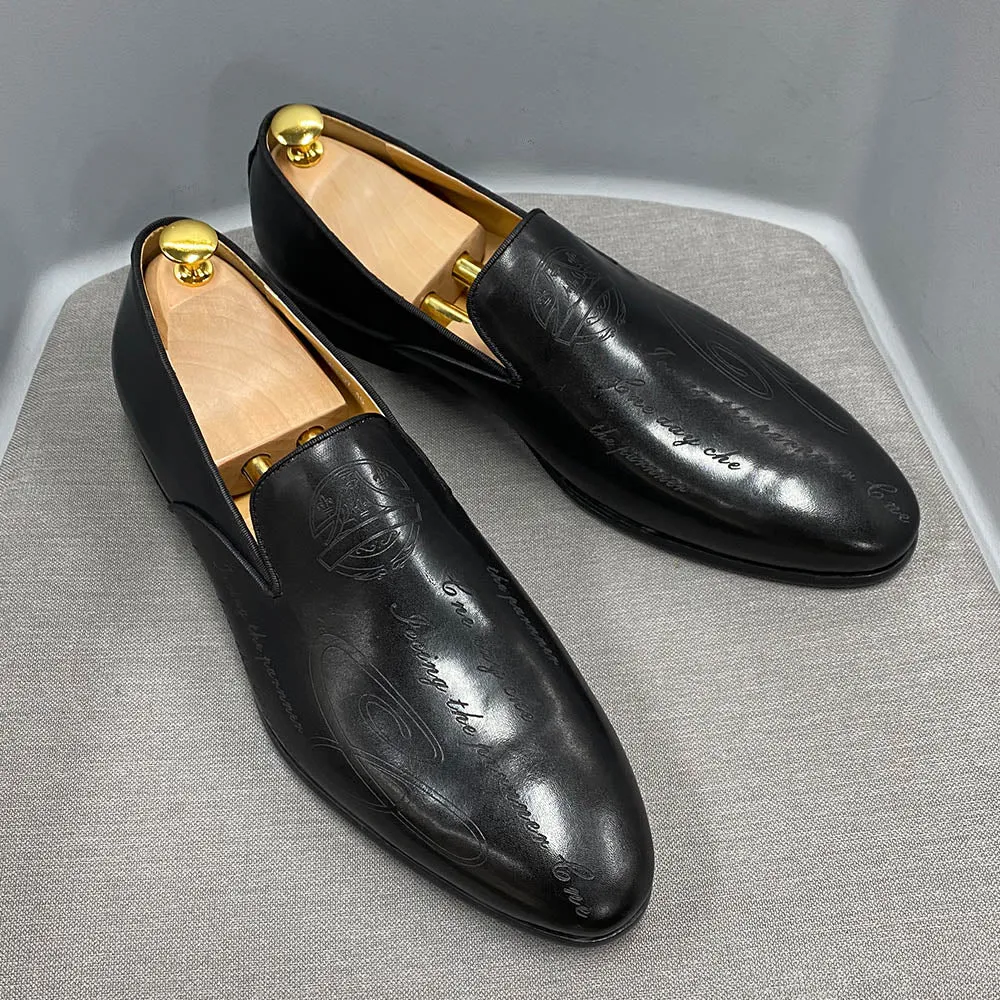 Hand Painted Letter Men Shoes