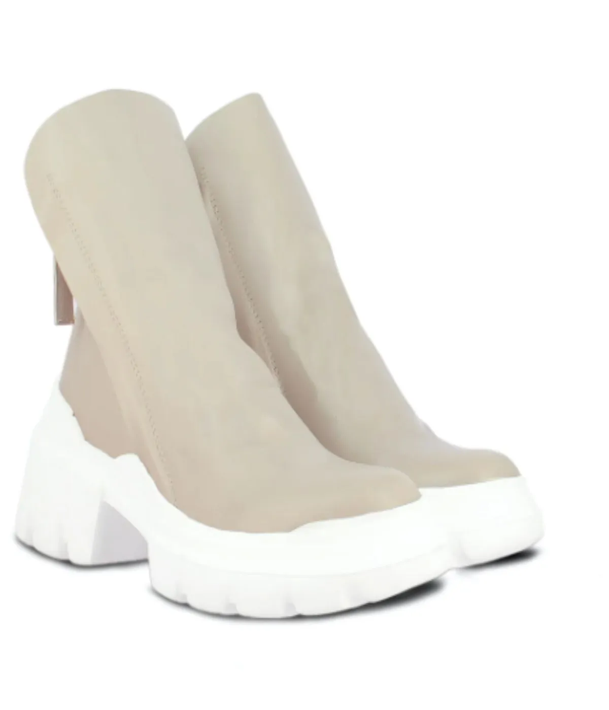 Hayden Leather Boots - Grey
