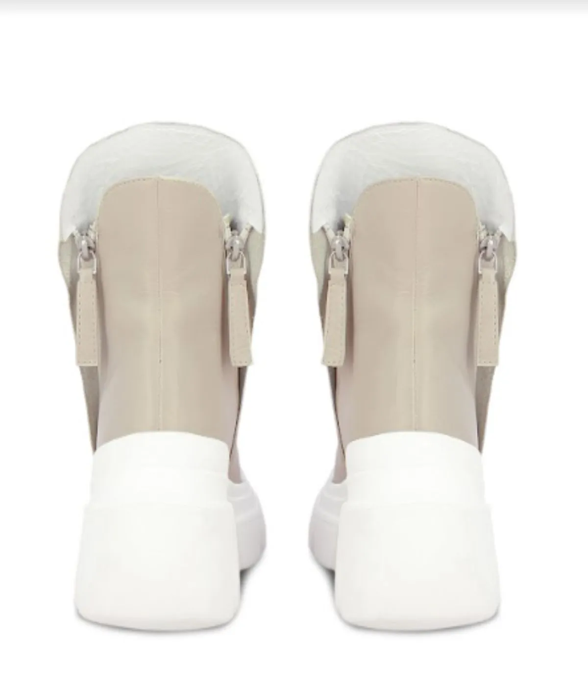 Hayden Leather Boots - Grey