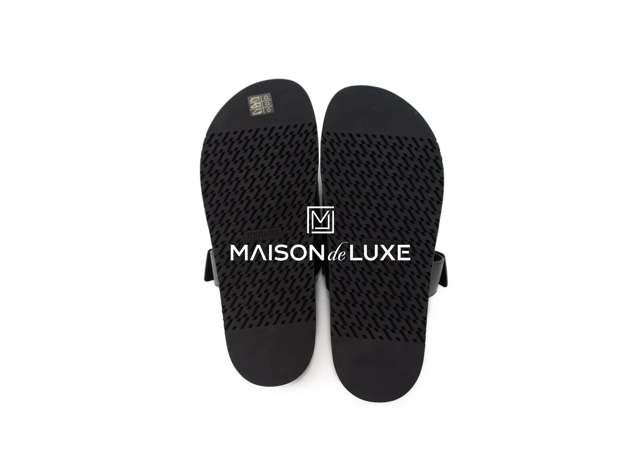 Hermes Men's Black Chypre Sandal 45