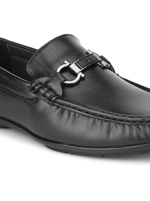 Hydes N Hues Black Classy Loafers For Men