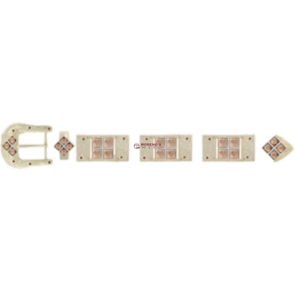 Los Altos Gold Buckle Set With 4 Stones