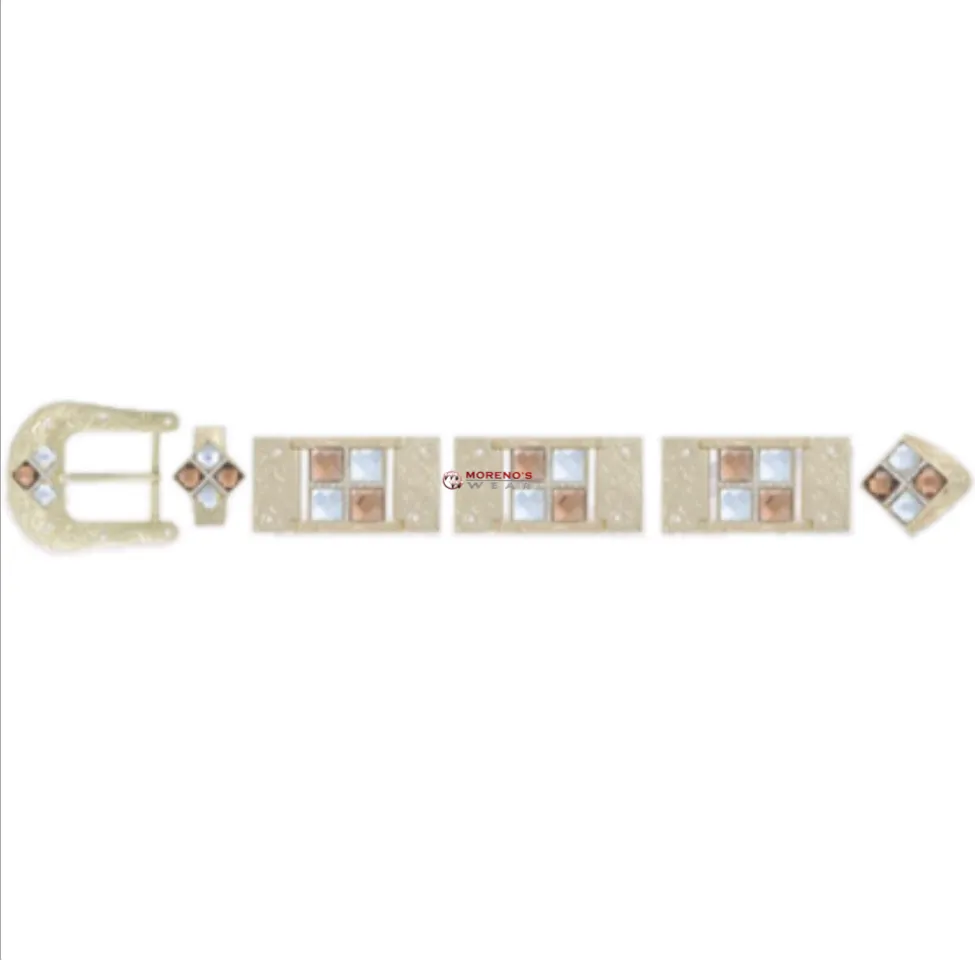 Los Altos Gold Buckle Set With 4 Stones